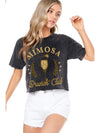 Mimosa Brunch Club Graphic Crop Tee