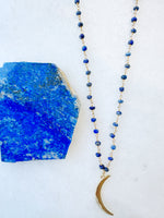 Lapis Lazuli Waning Moon Necklace