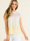 Sunshine Ombre Eyelet Top