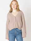 Warmer Taupe Cuff Sleeve Cardigan