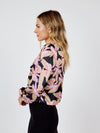 Black & Pink Floral Top