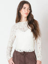 Exposed Seam Lace Top