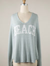 Sage Beach V Neck Sweater