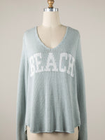 Sage Beach V Neck Sweater