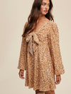 Sunshine Sparkle Balloon Sleeve Dress