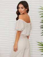 Eyelet Crop Top