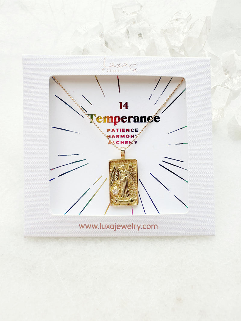#14 Temperance Major Arcana Tarot Necklace