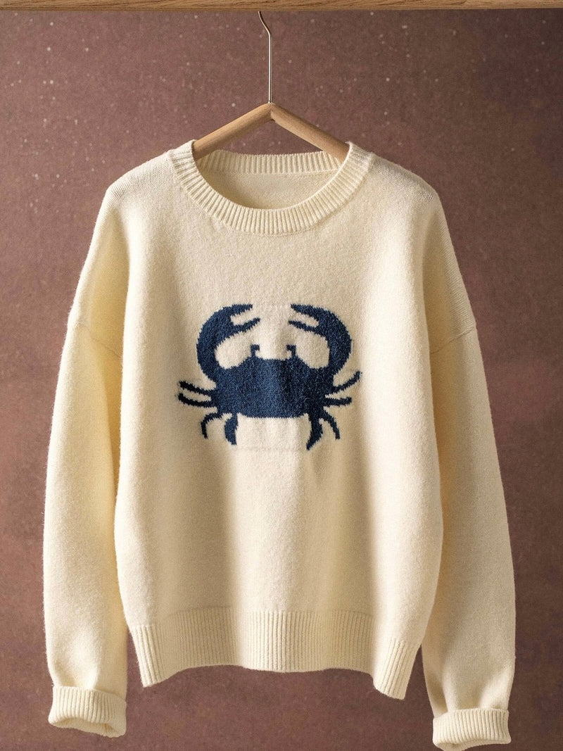 Crab Relaxed Knit Sweater