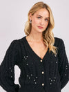 Bejeweled Cardigan in Black