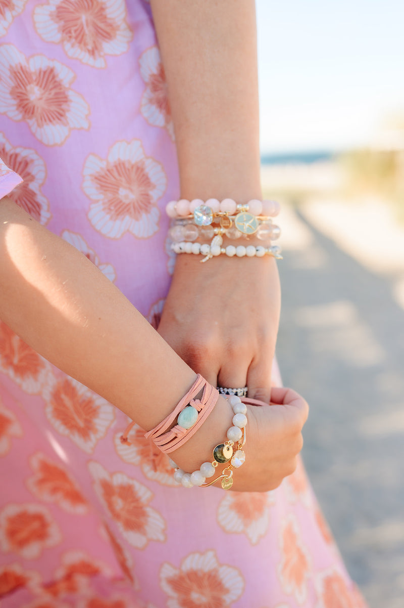 Luxa Little Amazonite on Peach Apollo Wrap