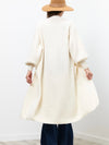 Ivory Long Open Cardigan