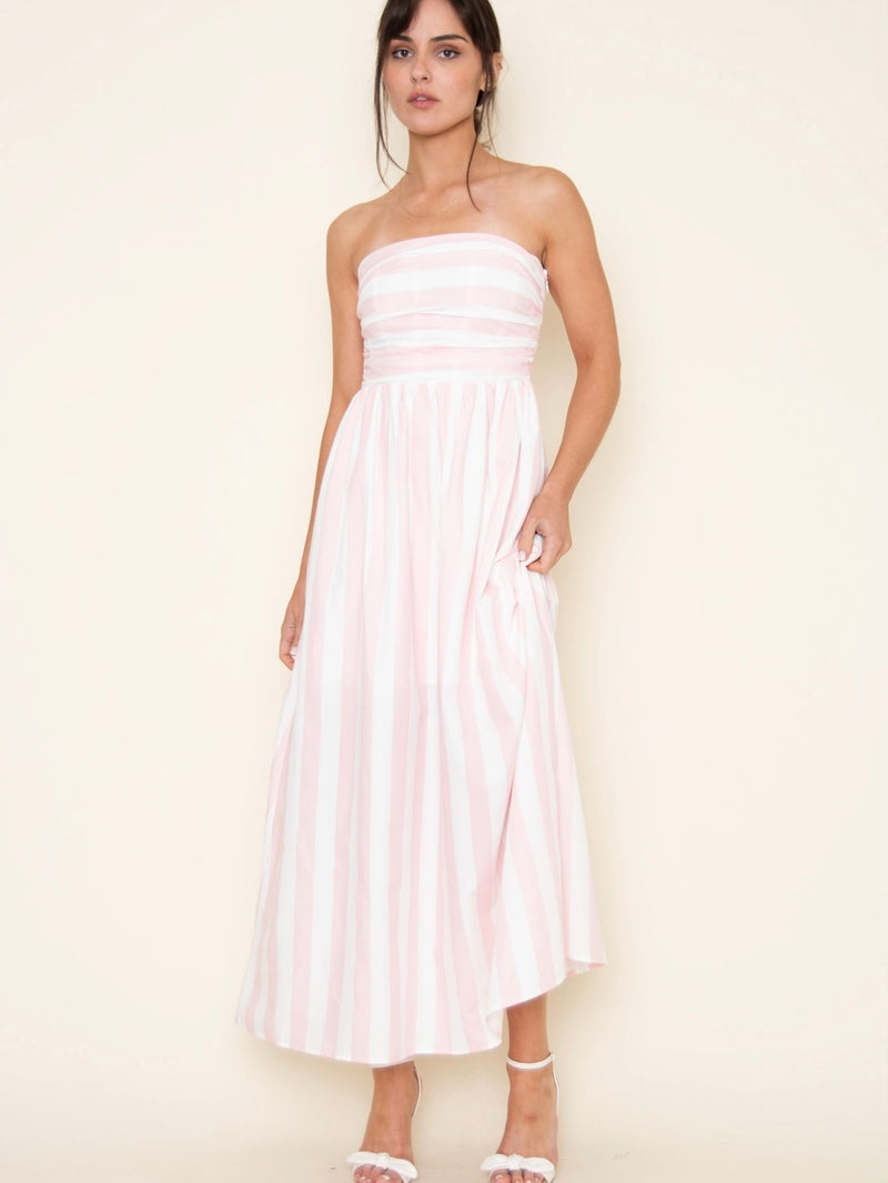 Pink Striped Maxi Dress