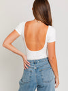 Open Back Scoop Neck Bodysuit