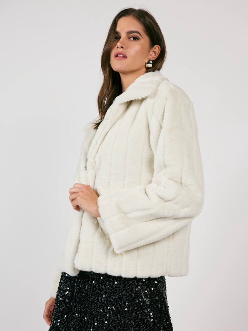 She's A Star Faux Fur Jacket