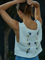 Floral Crochet Sweater Vest