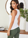 Ribbed Tank Top in White