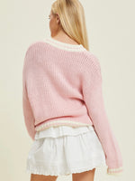 FINAL SALE Pink Tennis Sweater