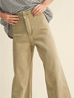 Straight Wide Leg Pants in Toast Brown