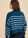 Everglades Striped Mock Neck Sweater
