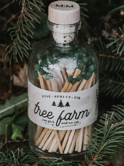 Vintage Apothecary Christmas Tree Farm Matches