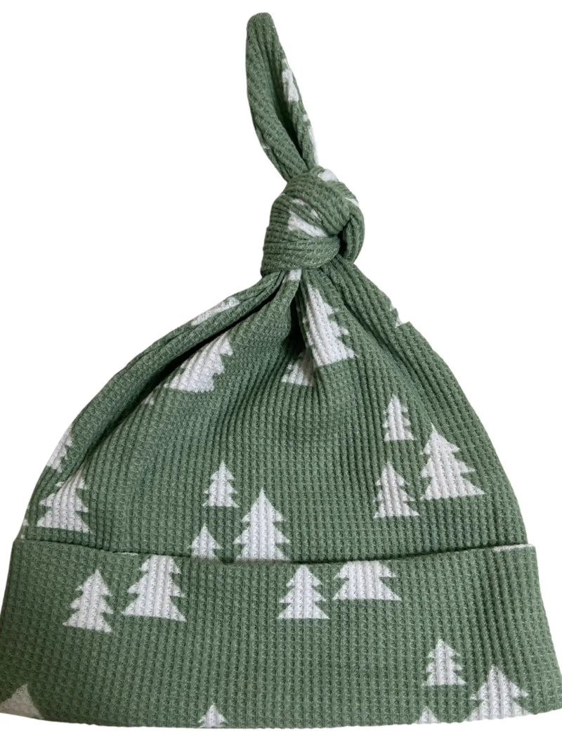 Alpine Trees Organic Waffle Knot Beanie