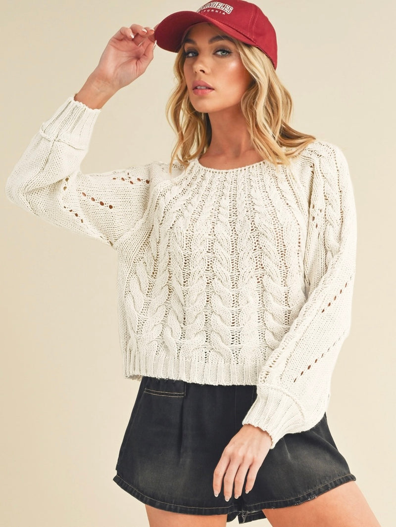 White Tally Sweater