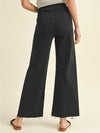 Straight Wide Leg Pants in Fade Black