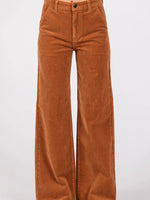 Wylie Wide Leg Corduroy Pant in Camel