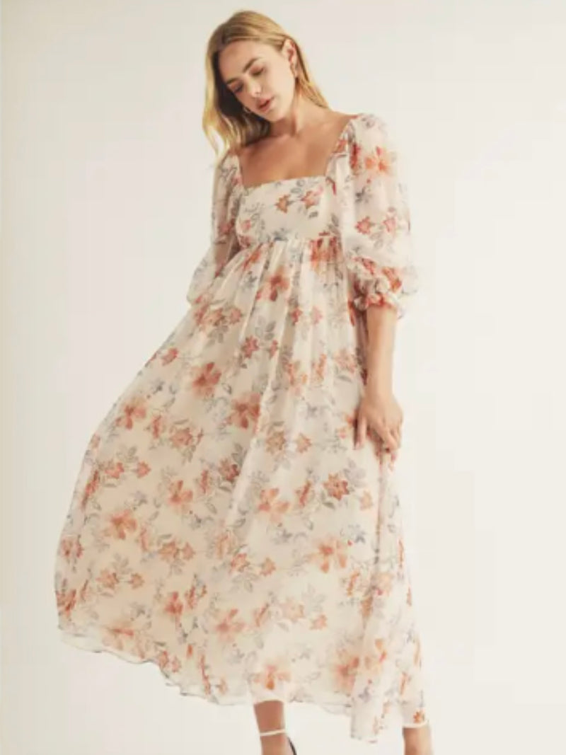 Floral Maxi Baby Doll Dress