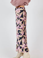 Black & Pink Floral Maxi Skirt