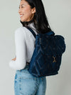 Navy Diamond Pattern Backpack