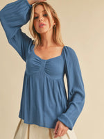 Silva Puff Sleeve Sweetheart Top