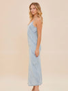 V-Neck Denim Maxi Dress