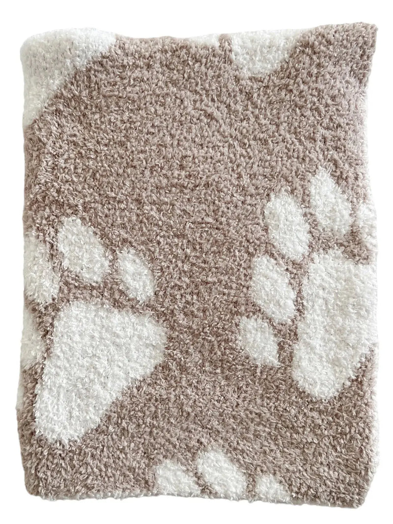 Cocoa Bear Paw Bliss Mini Blanket