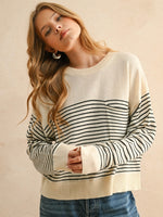 Stripe Pocket Front Sweater
