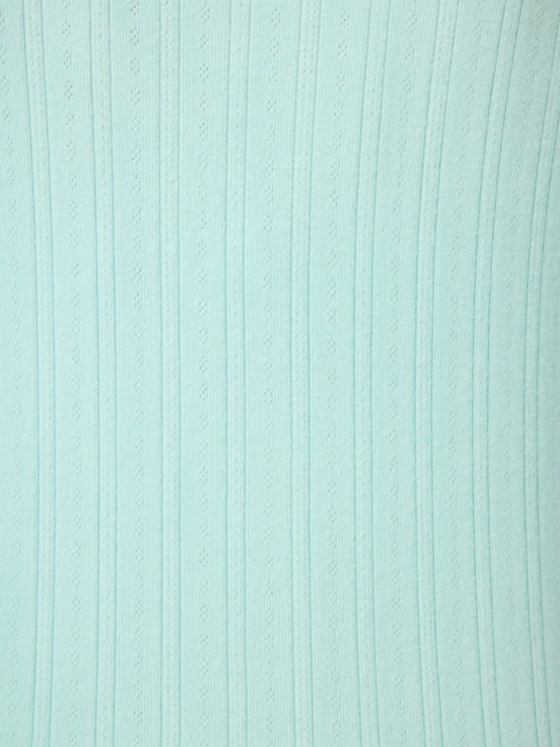 Pointelle Cardigan in Mint