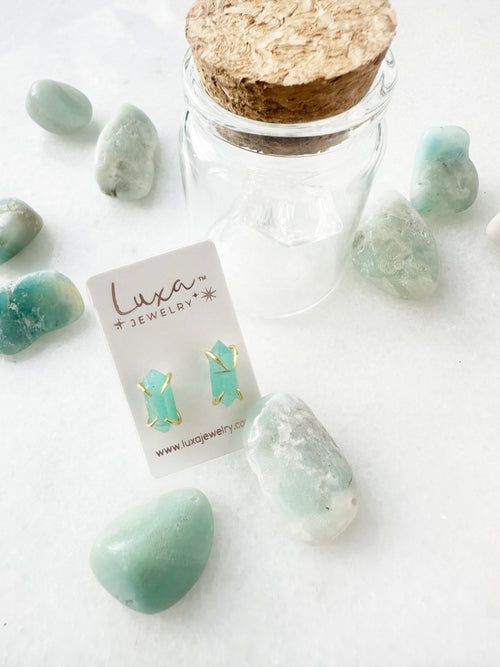 Amazonite Hexa Stud