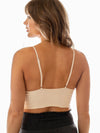 Floral Textured Padded Bralette in Ivory