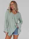 Golden Hour Long Bell Sleeve Top in Sage