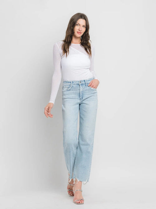 Light Wash Clean Stretch Straight Leg Denim