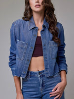 Cropped Denim Shirt