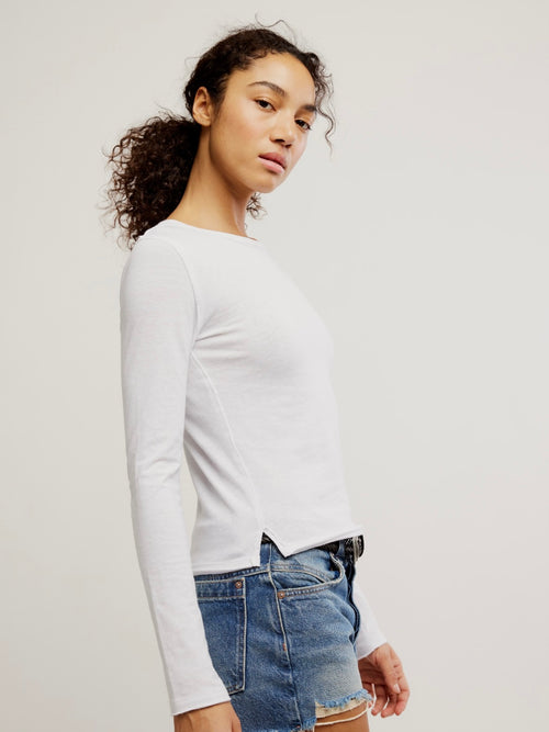 Nova Long Sleeve Tee in Ivory