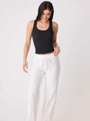 Cable Knit Lounge Pant in White