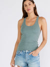 Micro Rib Tank in Sage
