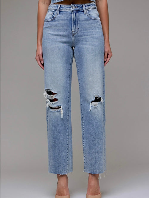 Ella High Rise Distressed Jeans