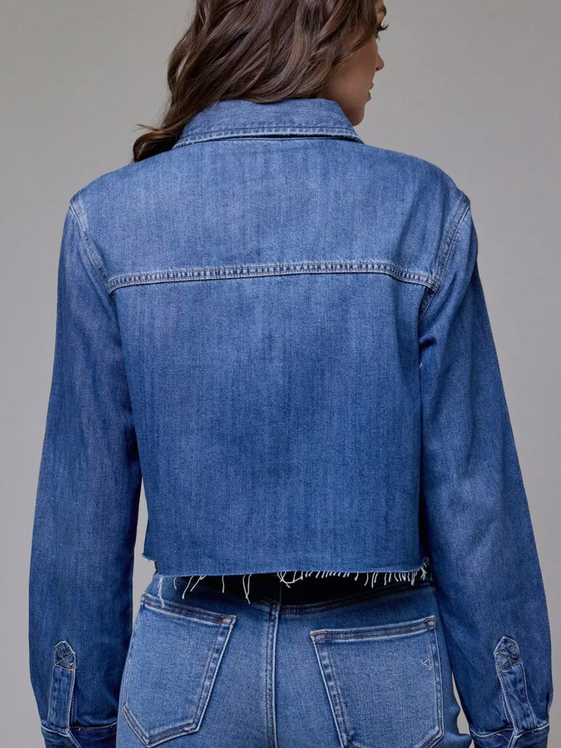 Cropped Denim Shirt