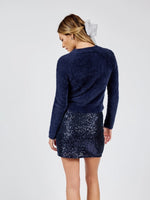 Navy Fuzzy Sweater