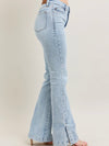 Vintage Wash Side Slit Slim Boot Jean