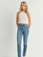 Medium Denim Skinny Straight Jean