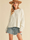 White Knit Adela Sweater